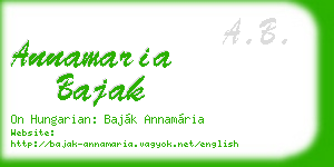 annamaria bajak business card